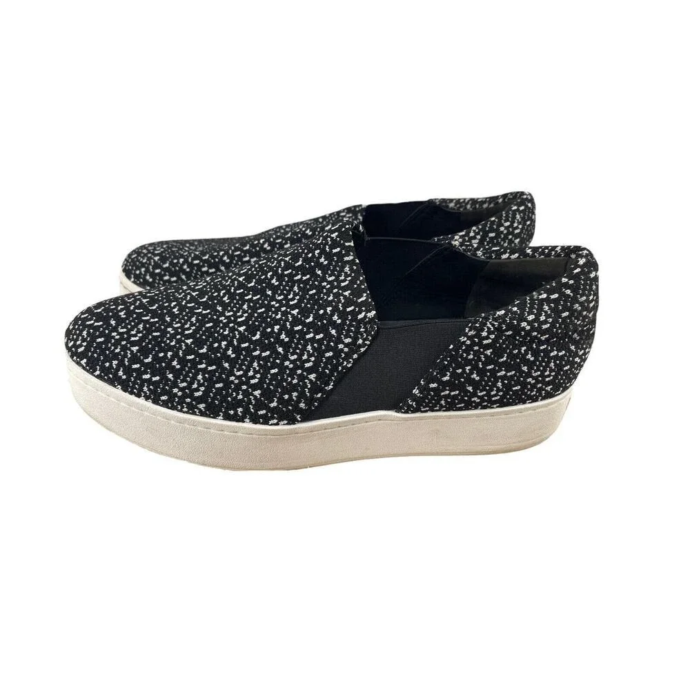 Vince Women's Warren Black & White Knit Platform Sneakers Size 9